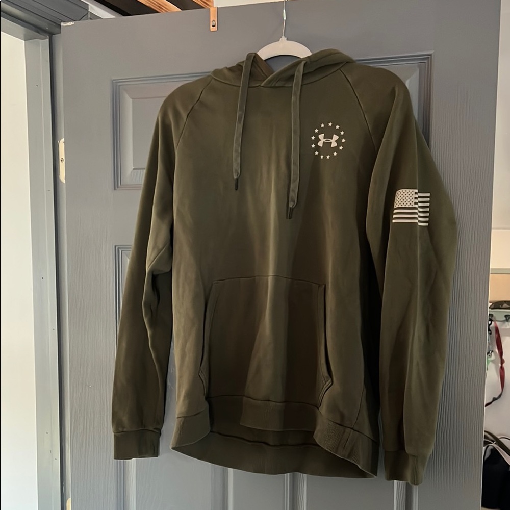 LG Green Sweater with Hood and Relaxed Fit